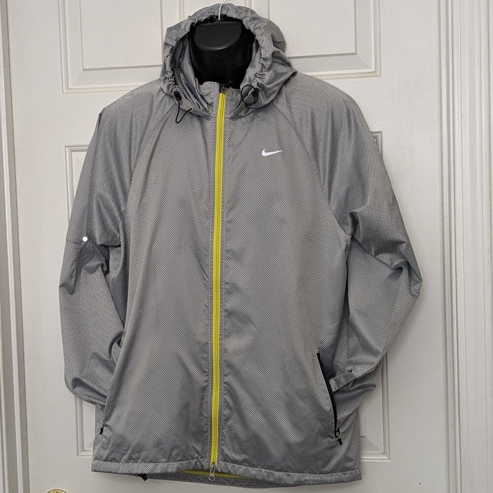 Nike Sportswear Jacket Mens Team Fit Storm Soft Shell Full Zip Size Large Gray